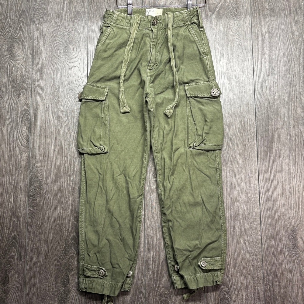 Citizens of Humanity Surplus Cargo Pants Olive Green Drawstring Utility Women 25